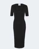 Robe en cachemire & soie noir pour femme - Kujten packshot