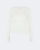 Pull en cachemire & soie blanc pour femme - Kujten packshot