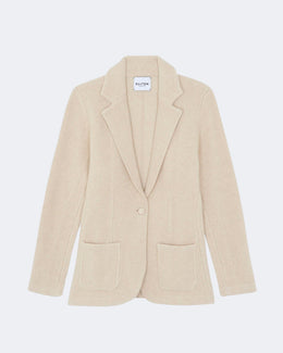 Veste en cachemire beige pour femme - Kujten packshot