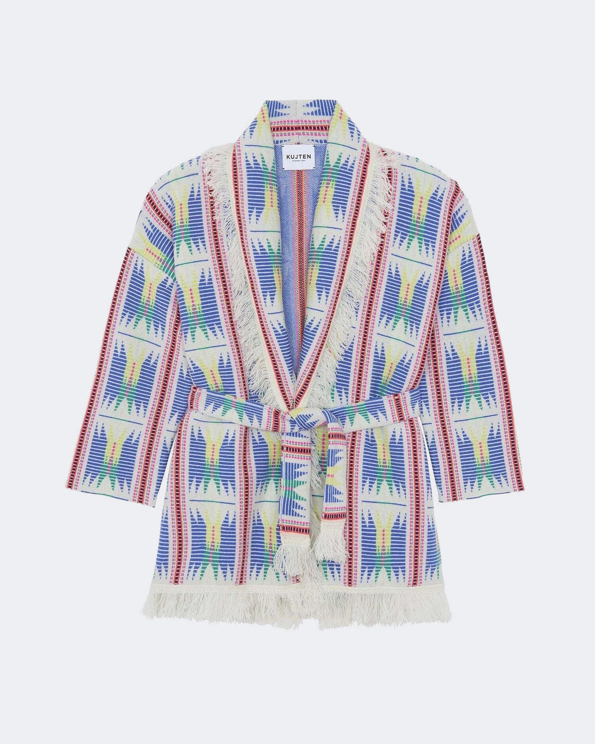 Veste en cachemire bleu pour femme - Kujten packshot