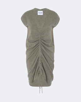 Robe en cachemire kaki pour femme - Kujten packshot