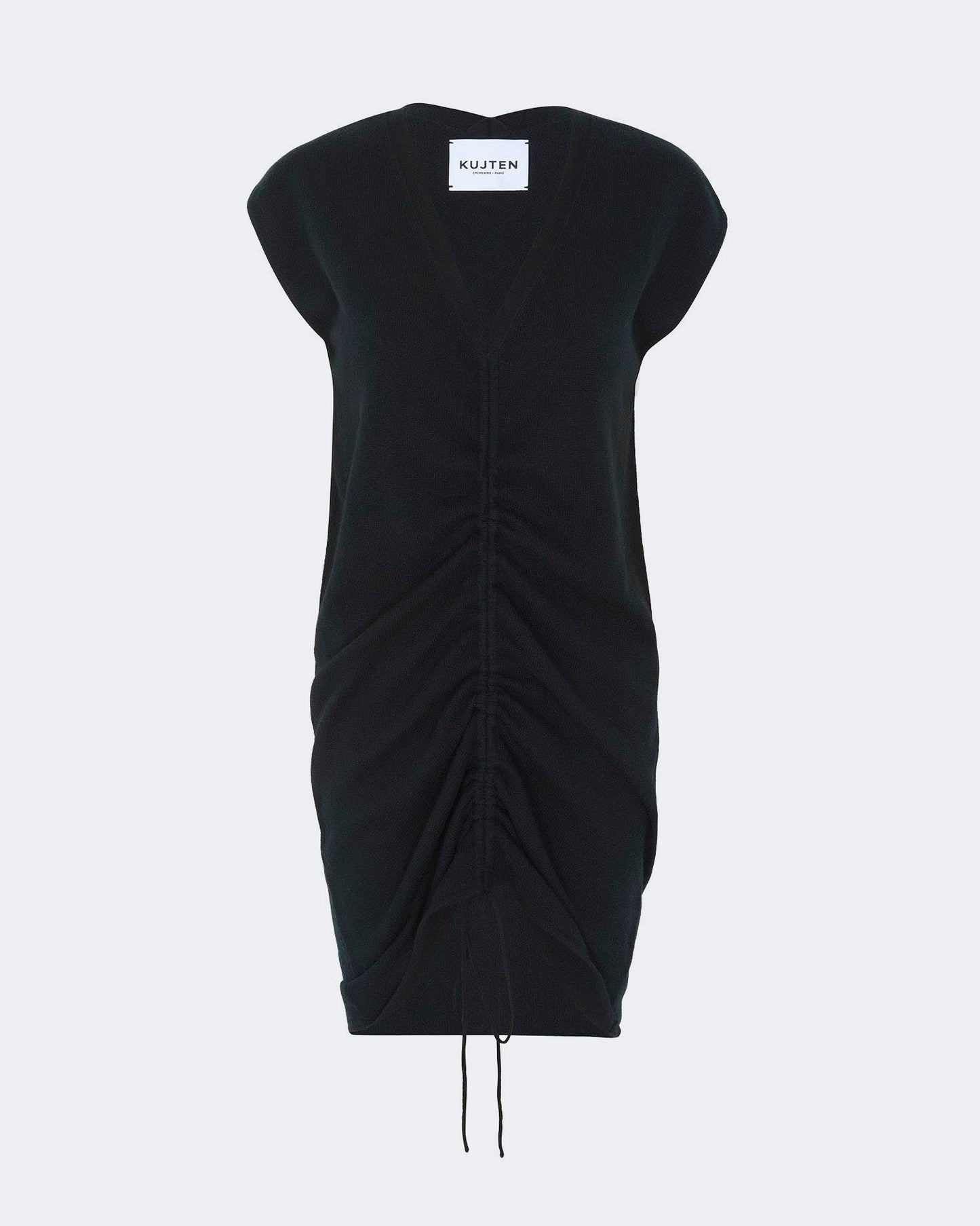 Robe en cachemire noir pour femme - Kujten packshot