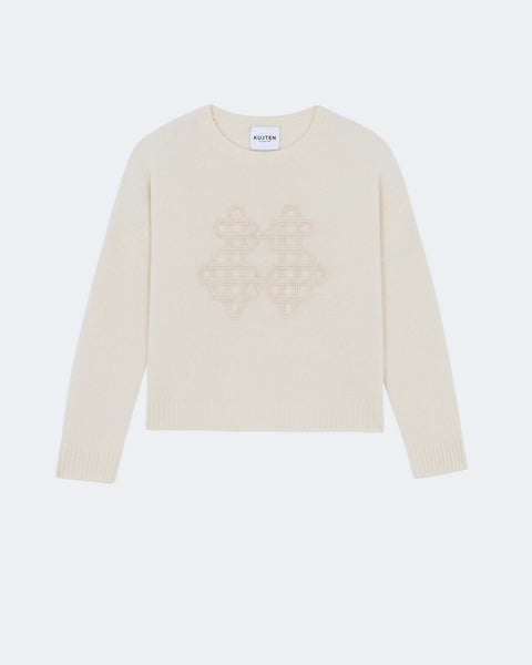 Sweater Amelie Symbol Organic Beige - Image 2