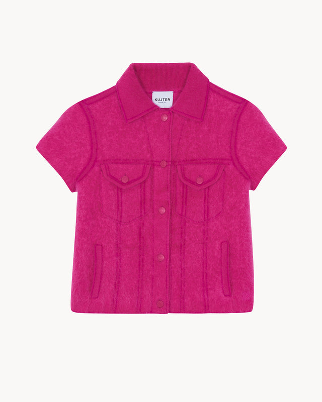 Jacket Jessinda Fluffy fluffy fuchsia pink - Image principale