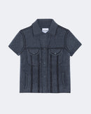 Veste en cachemire gris pour femme - Kujten packshot