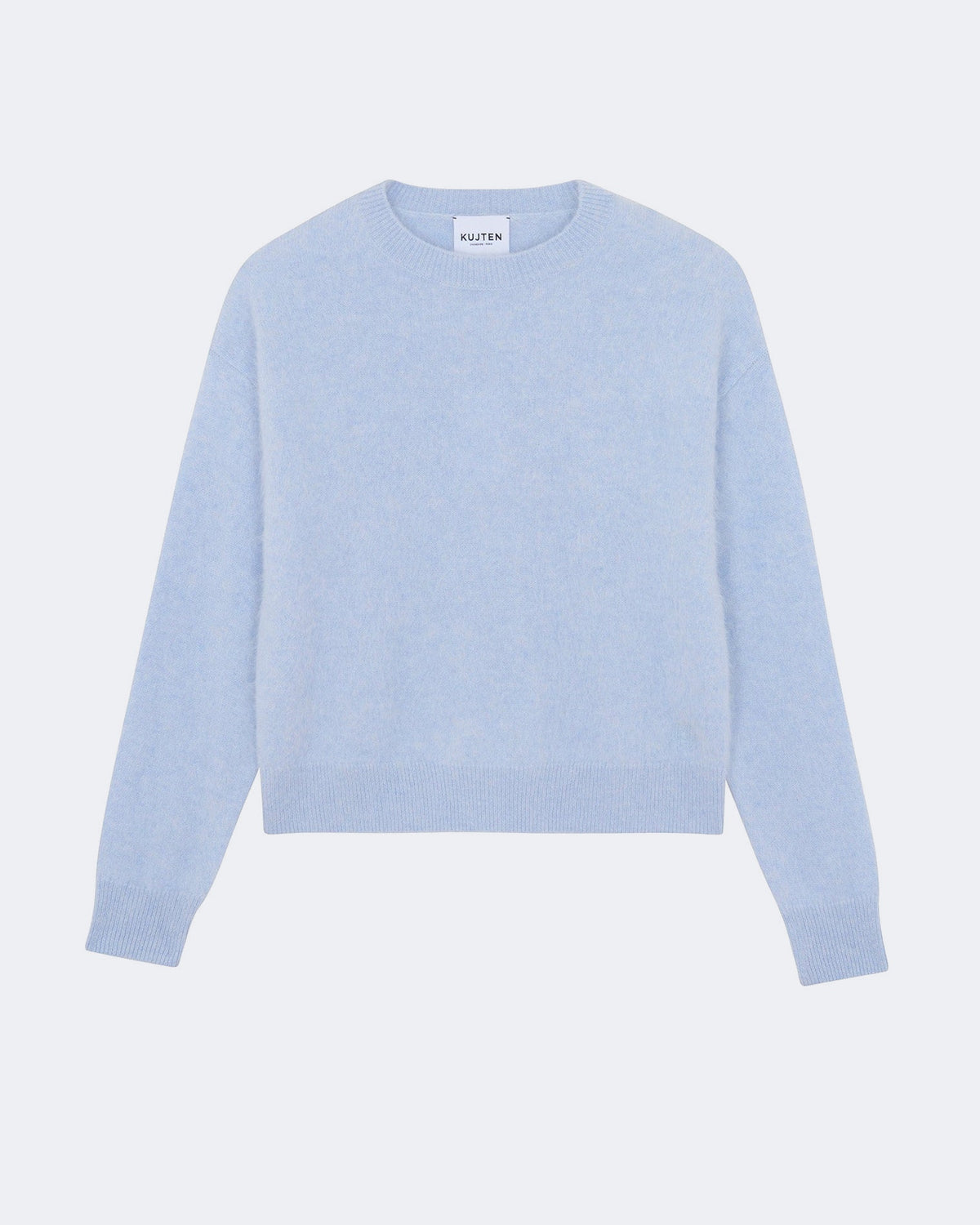 Pull en cachemire bleu pour femme - Kujten packshot