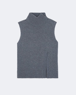 Pull en cachemire gris pour femme - Kujten packshot