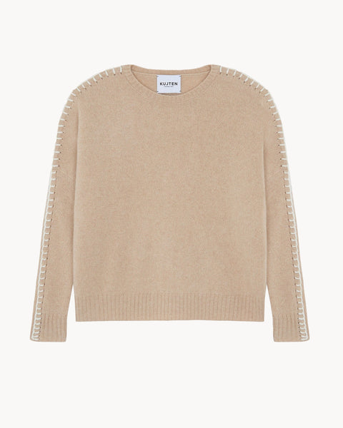 Pull Amea beige organic - Image principale