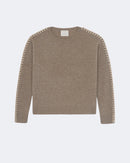 Pull en cachemire beige pour femme - Kujten packshot