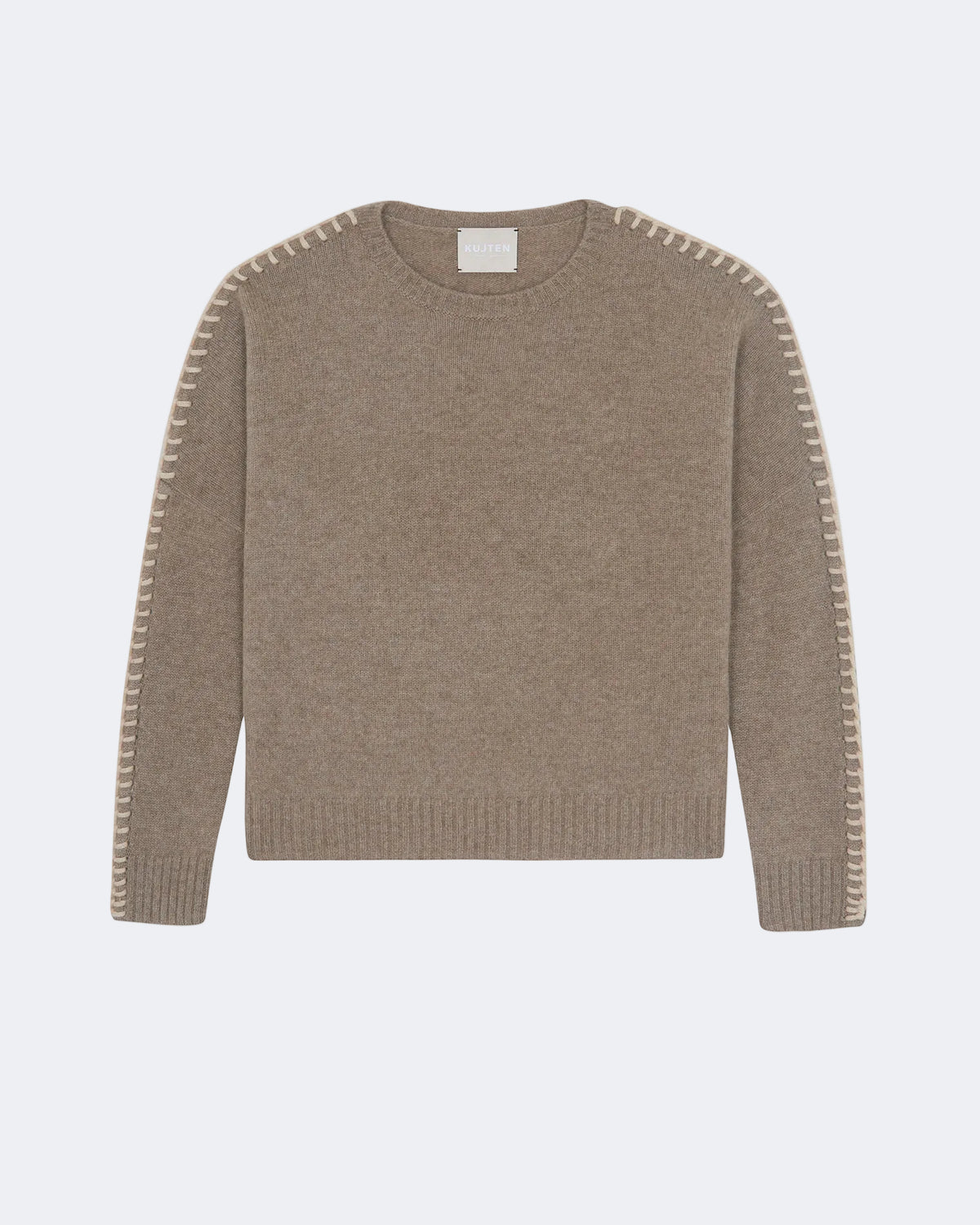 Pull en cachemire beige pour femme - Kujten packshot
