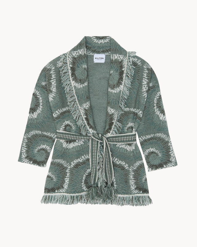 Jacket Miko Shibori wakame khaki - Image principale