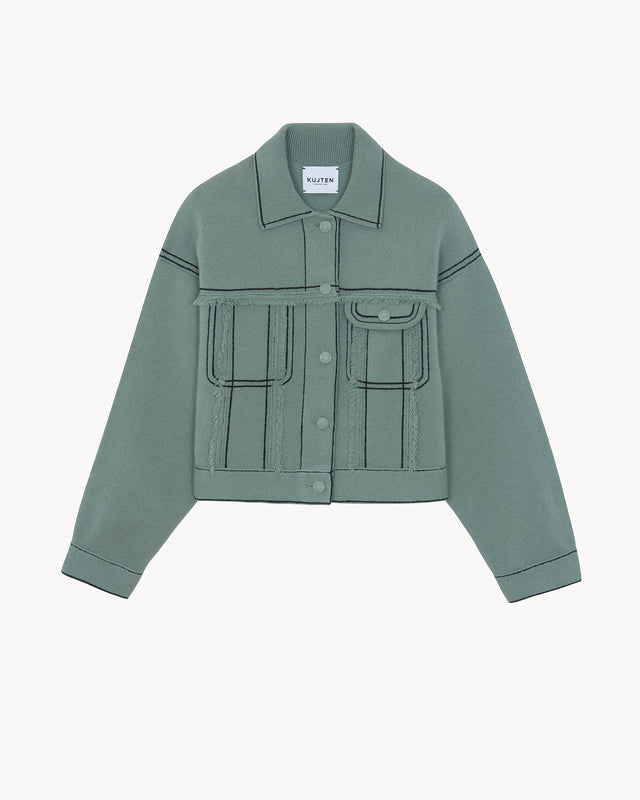 Veste Arya kaki chine - Image principale