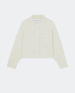 Veste arya cachemire blanc - Kujten packshot