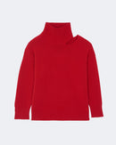 Pull en cachemire rouge pour femme - Kujten packshot