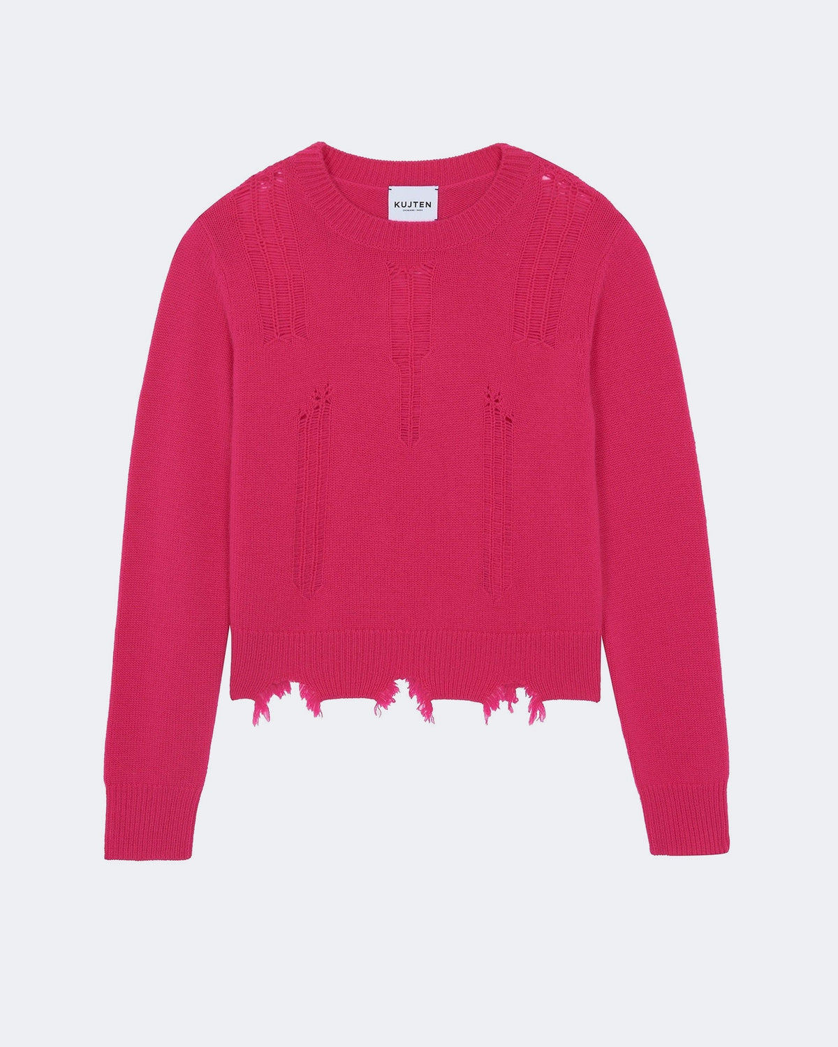 Pull en cachemire rose pour femme - Kujten packshot
