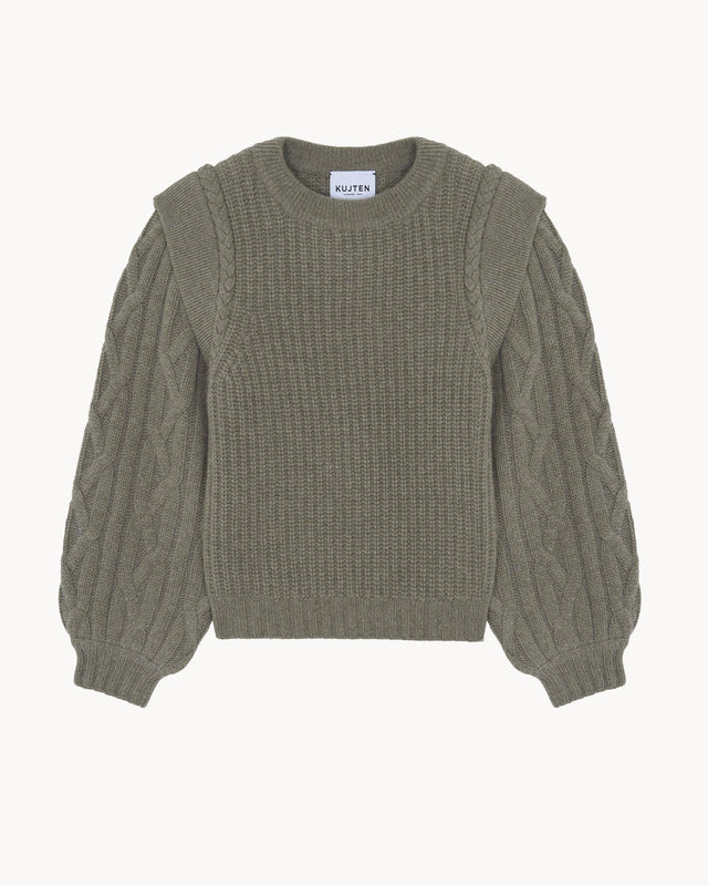 Sweater Iza marl khaki - Image principale