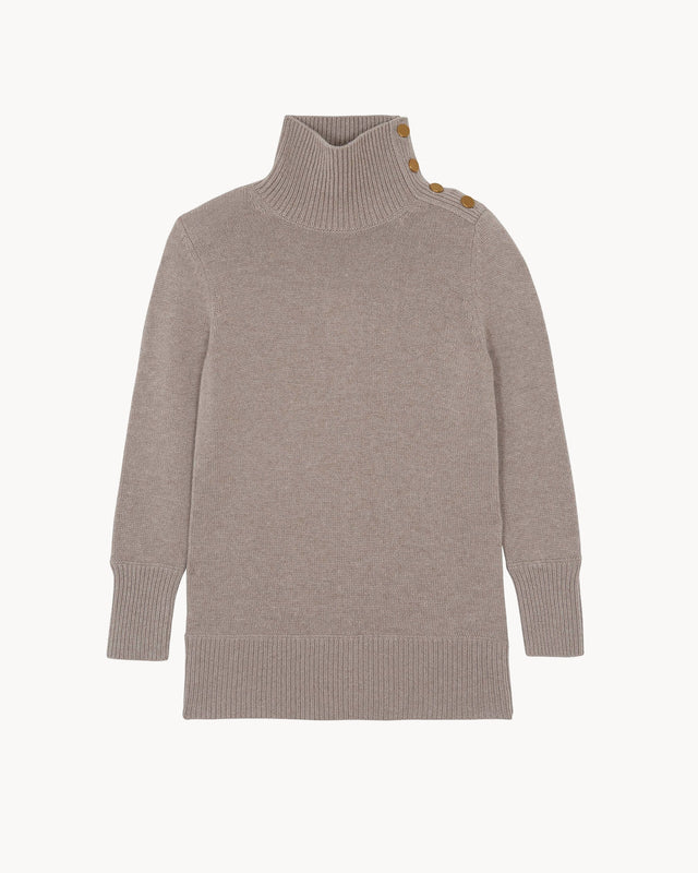 Sweater Margot Uni hazel brown - Image principale
