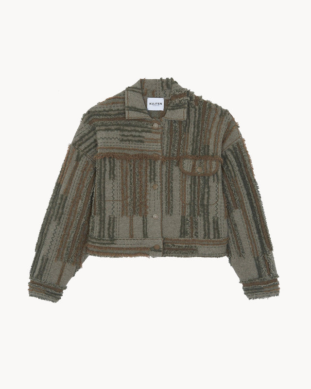 Jacket Arya Denim marl khaki - Image principale