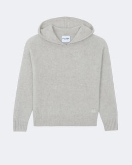 Pull en cachemire blanc et beige pour femme - Kujten packshot