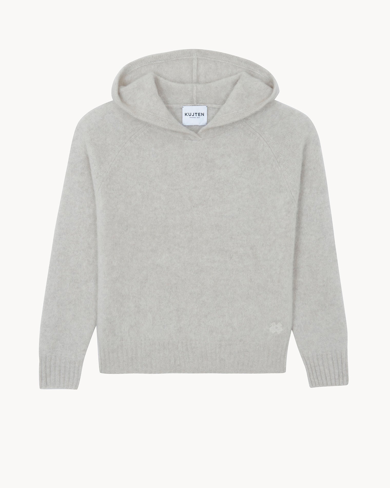Oats White Cashmere Sweater Kujten Cashmere