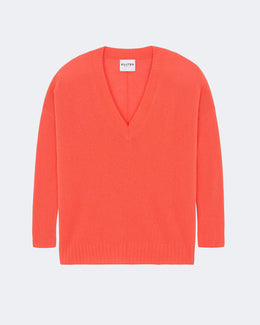 Pull en cachemire orange, rose et rouge pour femme - Kujten packshot