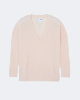 Pull en cachemire rose pour femme - Kujten packshot