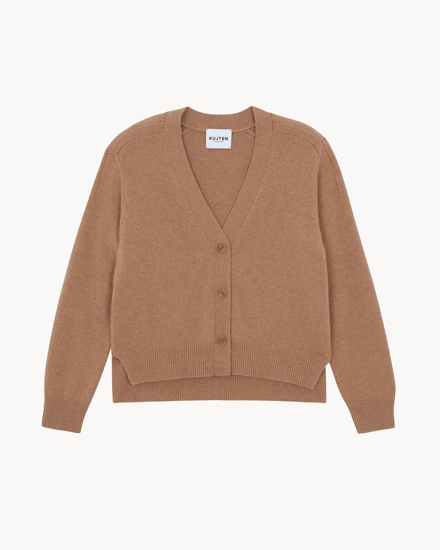 Camelo Brown Women Cashmere Cardigan Kujten Cashmere