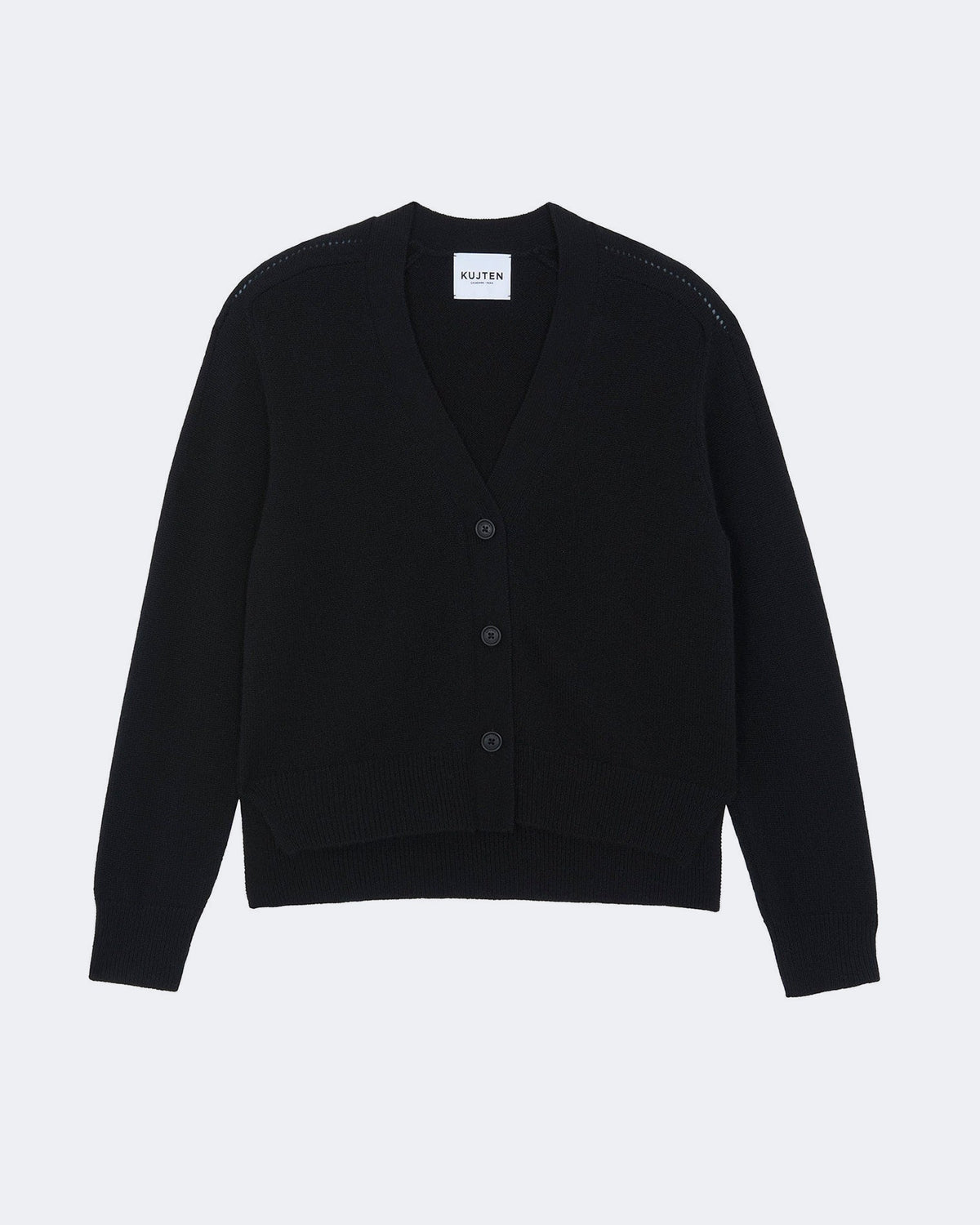 Gilet en cachemire noir pour femme - Kujten packshot
