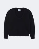 Pull en cachemire noir pour femme - Kujten packshot