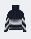 Pull en cachemire bleu pour femme - Kujten packshot