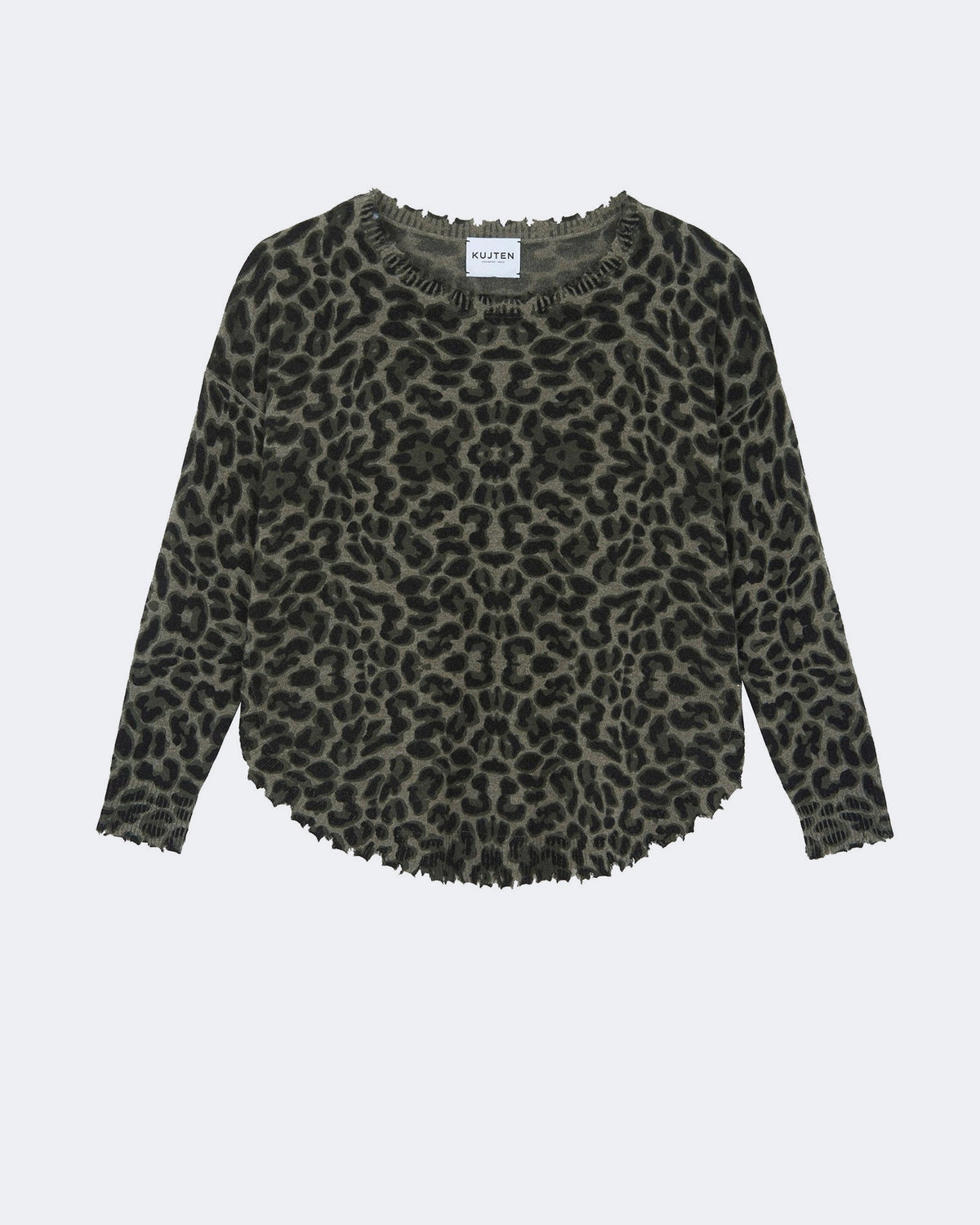 Pull en cachemire kaki pour femme - Kujten packshot