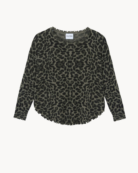 Sweater Melah Leopard khaki leopard print - Image principale