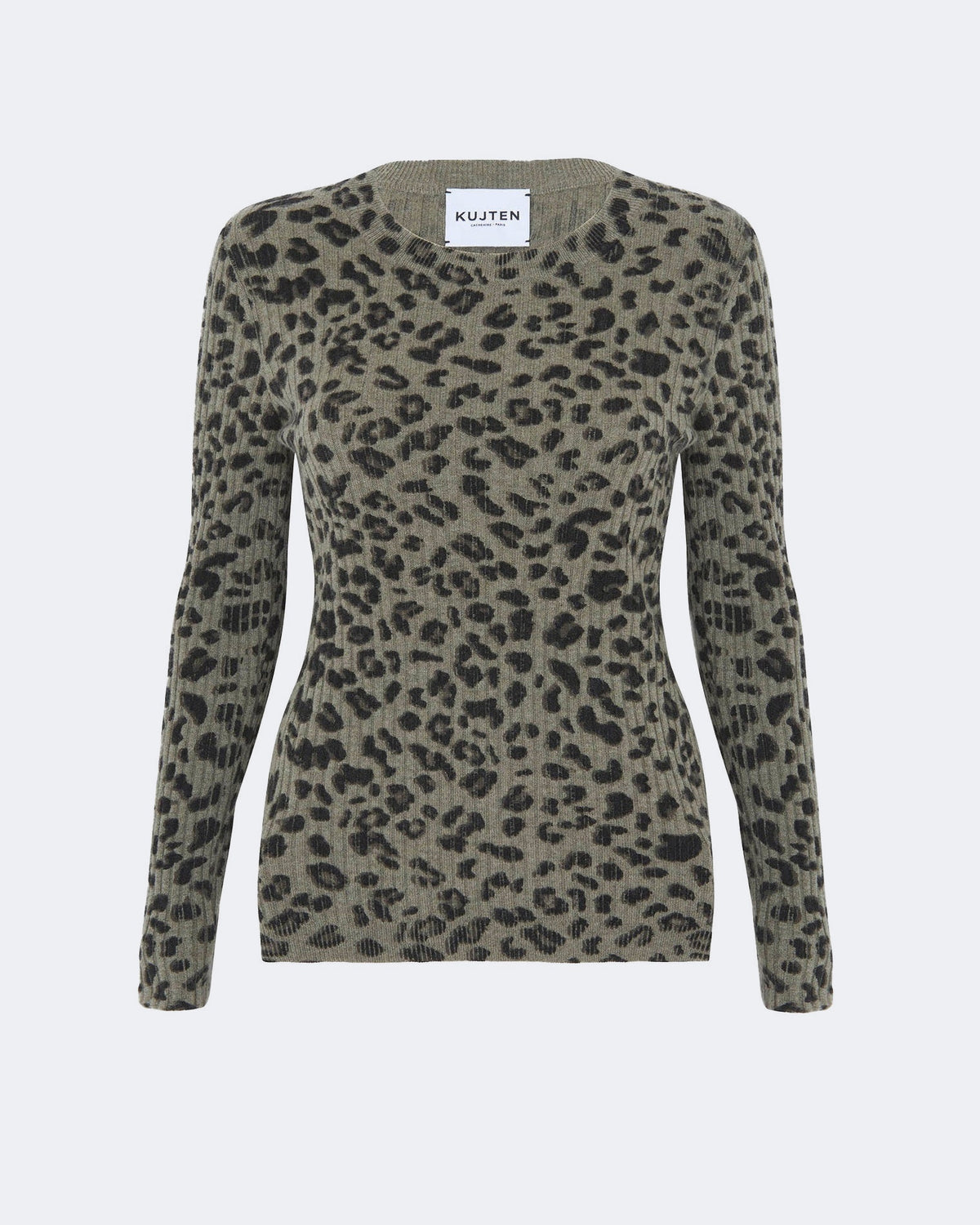 Pull en cachemire kaki pour femme - Kujten packshot