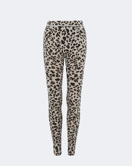 Legging en cachemire blanc et beige pour femme - Kujten packshot