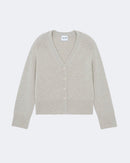 Gilet en cachemire blanc et beige pour femme - Kujten packshot