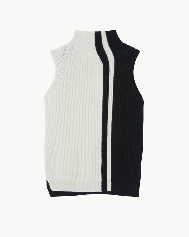 Pull Erika Stripe noir - blanc - Image principale