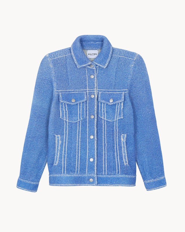 Veste Gigi Spray Print bleu jeans - Image principale