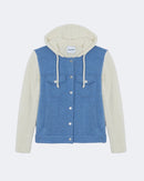 Veste en cachemire bleu pour femme - Kujten packshot