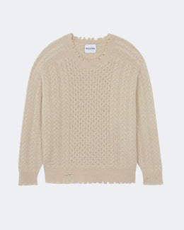 Pull en cachemire beige pour femme - Kujten packshot