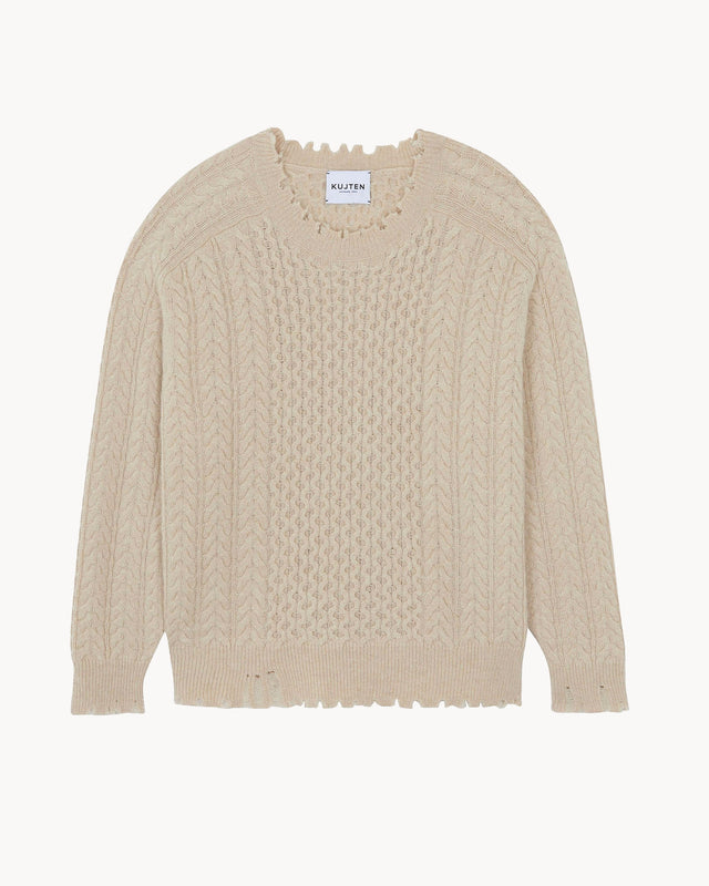 Sweater Ita organic beige - Image principale