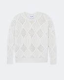 Pull en cachemire blanc pour femme - Kujten packshot
