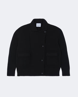 Veste en cachemire noir pour femme - Kujten packshot