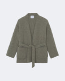 Veste en cachemire kaki pour femme - Kujten packshot