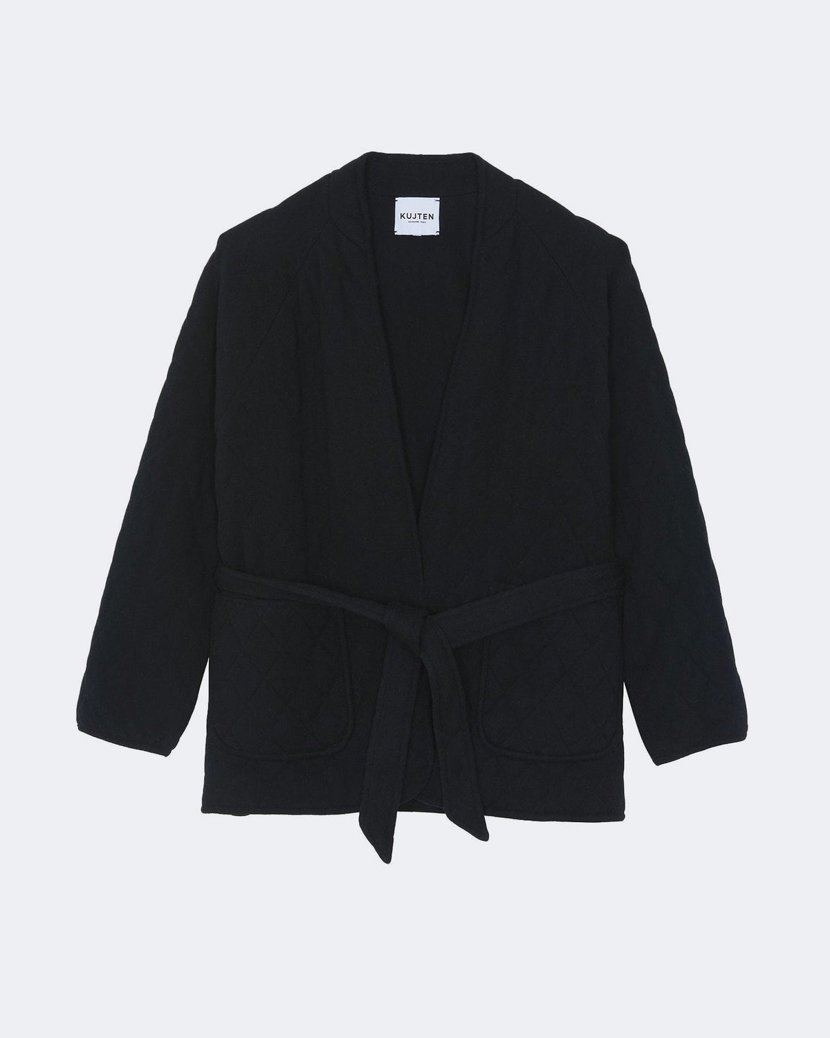 Veste en cachemire noir pour femme - Kujten packshot