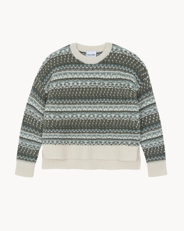 Sweater Riyu marl khaki - Image principale