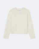Pull en cachemire blanc pour femme - Kujten packshot