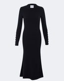 Robe en cachemire noir pour femme - Kujten packshot