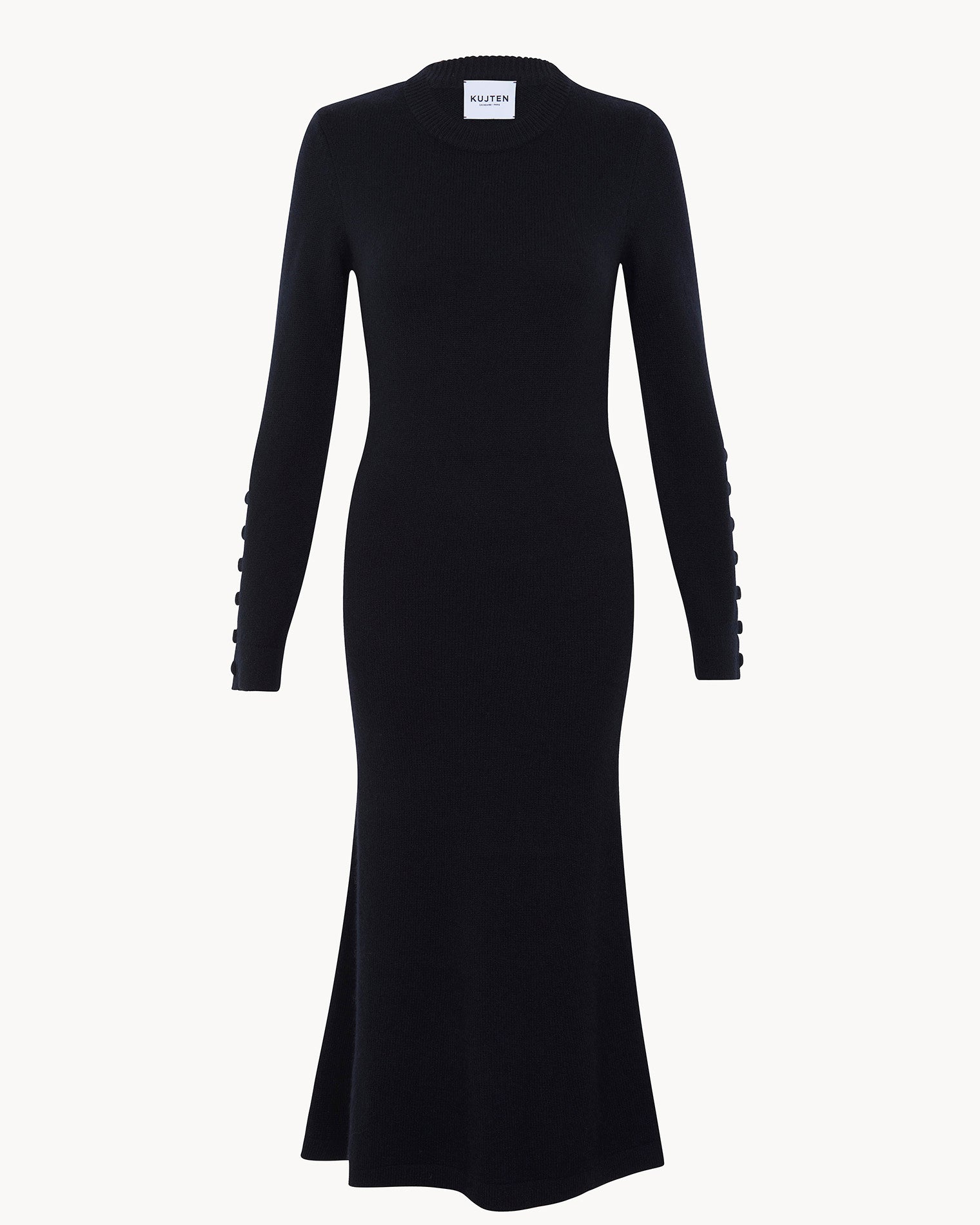 Black Cashmere Maxi Dress | Kujten Cashmere Black Cashmere Maxi Dress | Kujten Cashmere