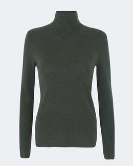Pull en cachemire kaki pour femme - Kujten packshot
