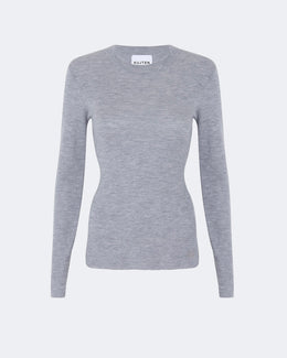 Pull en cachemire gris pour femme - Kujten packshot